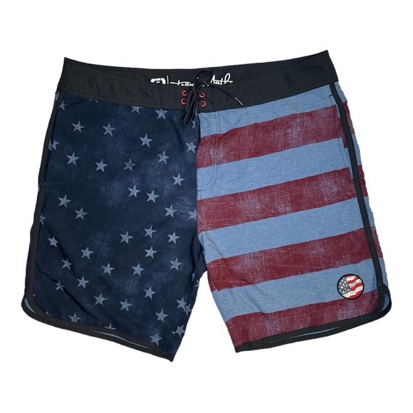 Travis Mathew American Flag Swim Trunks - Picture 2 of 9